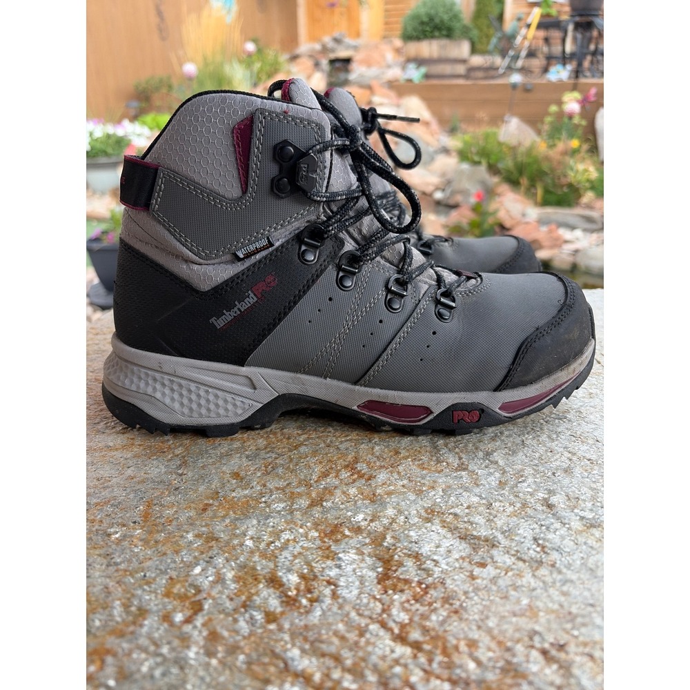 Timberland PRO Switchback Women Composite Safety Toe Waterproof Gray Boot 8M